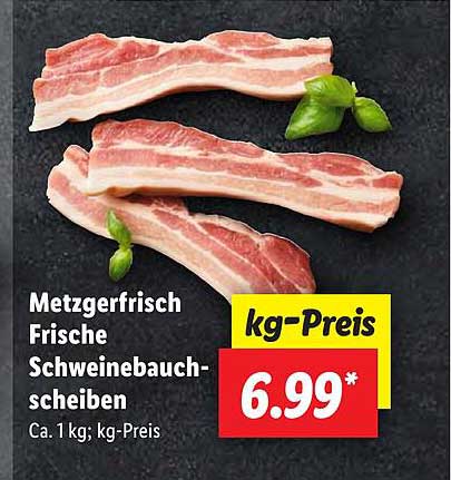 Metzgerfrisch Frische Schweinebauchscheiben