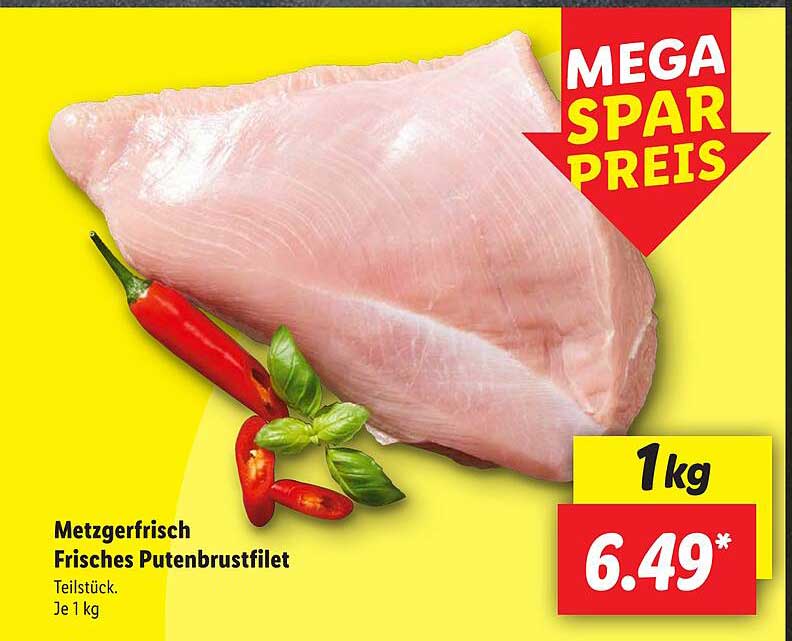 Metzgerfrisch Frisches Putenbrustfilet