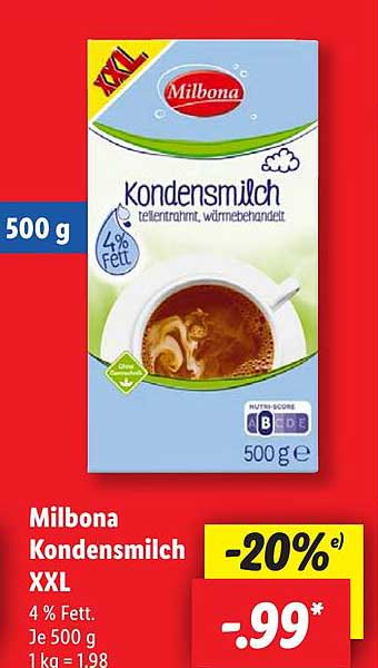 Milbona Kondensmilch XXL