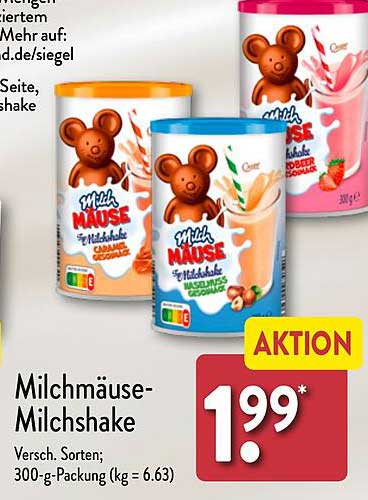 Milchmäuse-Milchshake