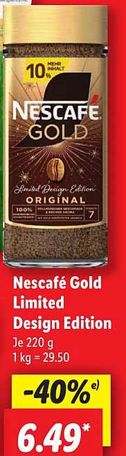 Nescafé Gold Limited Design Edition