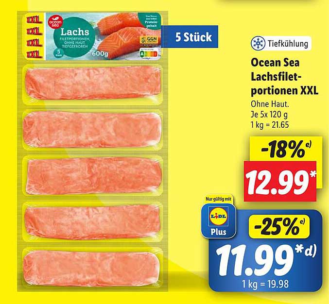 Ocean Sea Lachsfilet-portions XXL