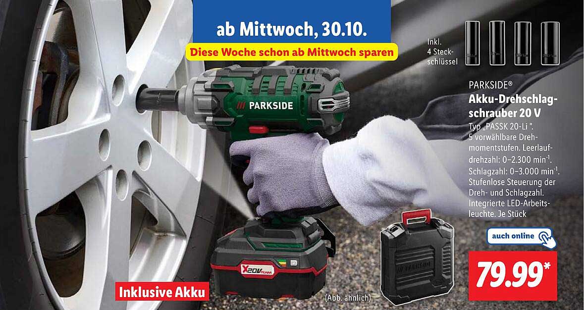 PARKSIDE® Akku-Drehschlagschrauber 20 V