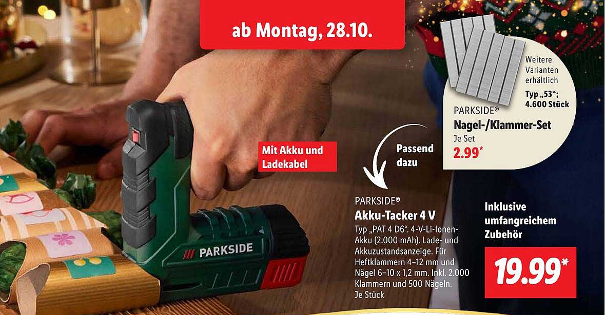 PARKSIDE Akku-Tacker 4 V