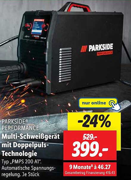 Parkside Multi-Schweißgerät mit Doppelpulstechnologie