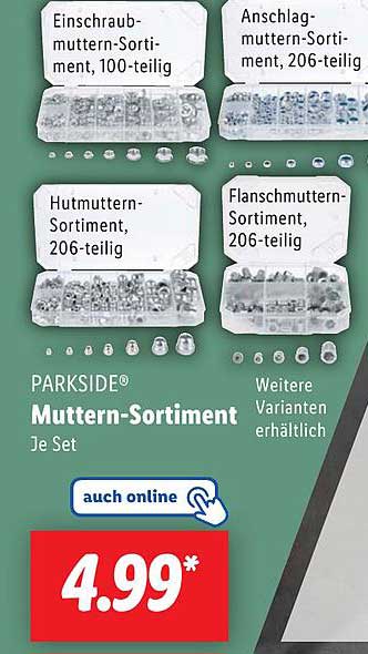 PARKSIDE® Muttern-Sortiment