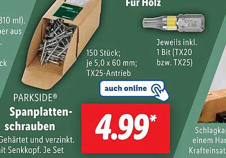 PARKSIDE® Spanplattenschrauben