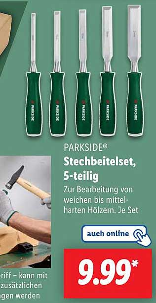 PARKSIDE® Stechbeitelset, 5-teilig