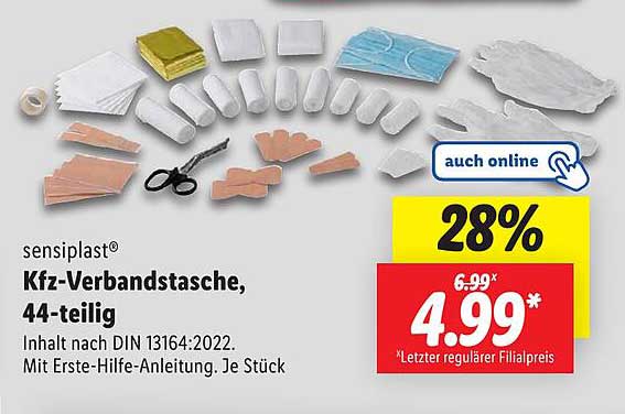 sensiplast® KfZ-Verbandstasche, 44-teilig