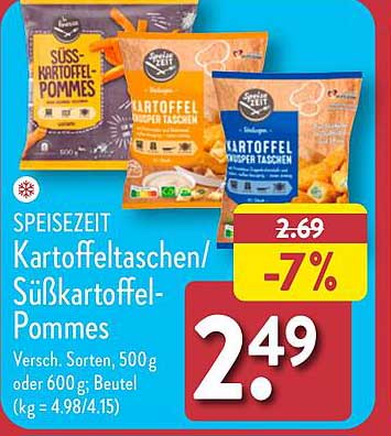 SPEISEZEIT Kartoffeltaschen/Süßkartoffel-Pommes