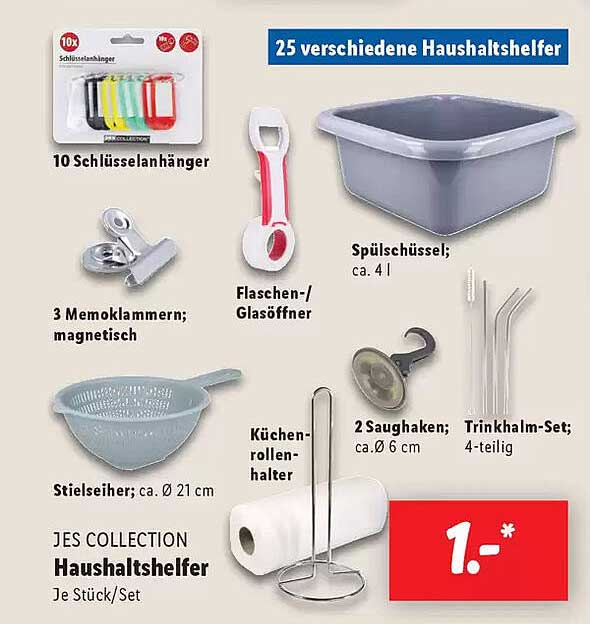 25 verschiedene Haushaltshelfer