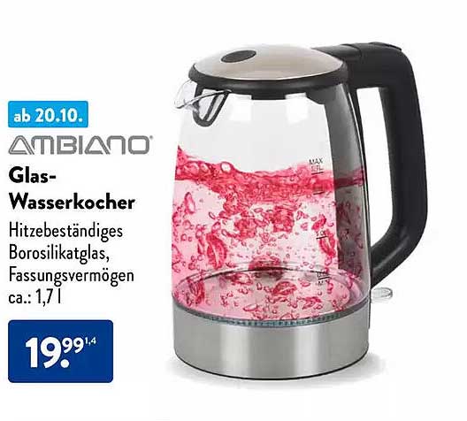 AMBIANO Glas-Wasserkocher