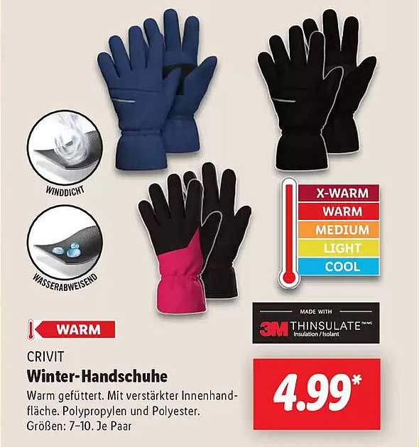 CRIVIT Winter-Handschuhe