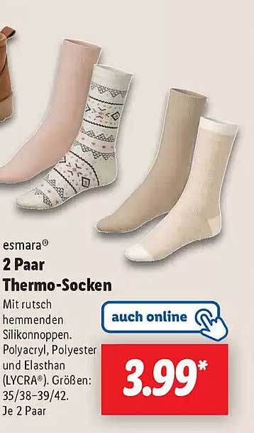 esamara® 2 Paar Thermo-Socken