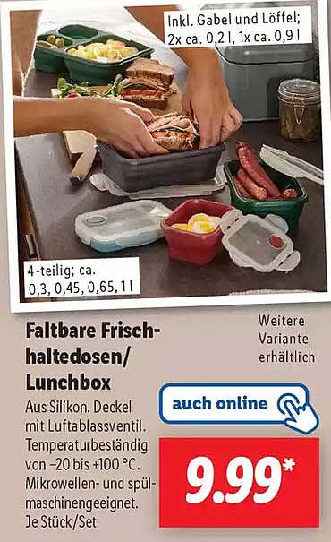 Faltbare Frischhaltedosen/Lunchbox