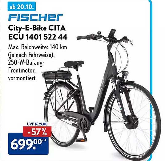 FISCHER City-E-Bike CITA ECU 1401 522 44