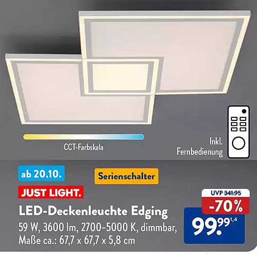 LED-Deckenleuchte Edging