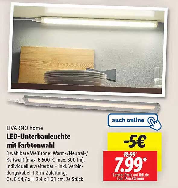 LIVARNO home LED-Unterbauleuchte mit Farbwahl