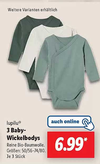 lupilu® 3 Baby-Wickelbodys