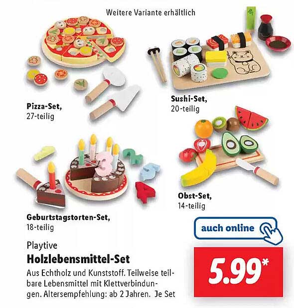 Playtive Holzlebensmittel-Set