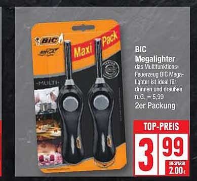 BIC Megalighter 2er Packung