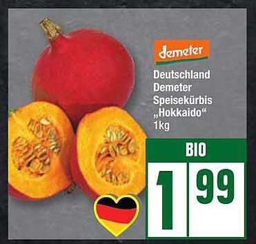 Deutschland Demeter Speisekürbis „Hokkaido“