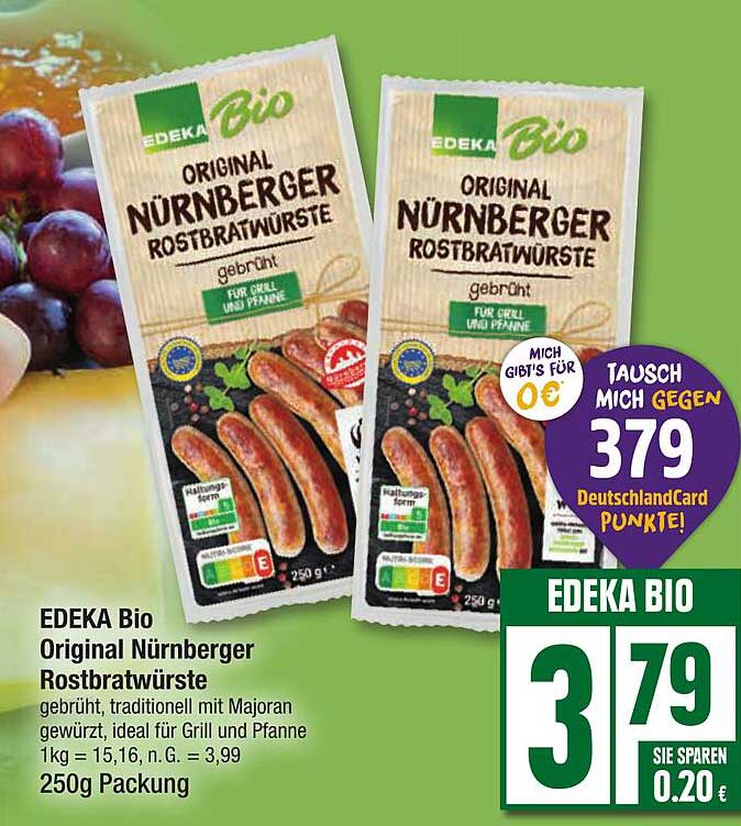 EDEKA Bio Original Nürnberger Rostbratwürste