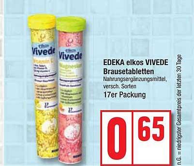 EDEKA elkos VIVEDE Brausetabletten