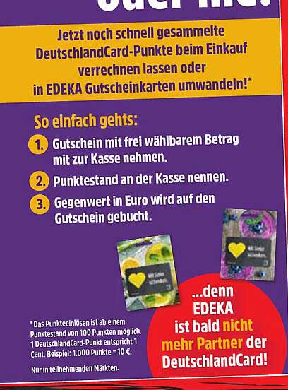 EDEKA Gutscheinkarten