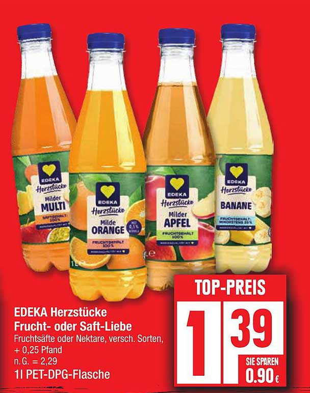 EDEKA Herzstücke Frucht- oder Saft-Liebe