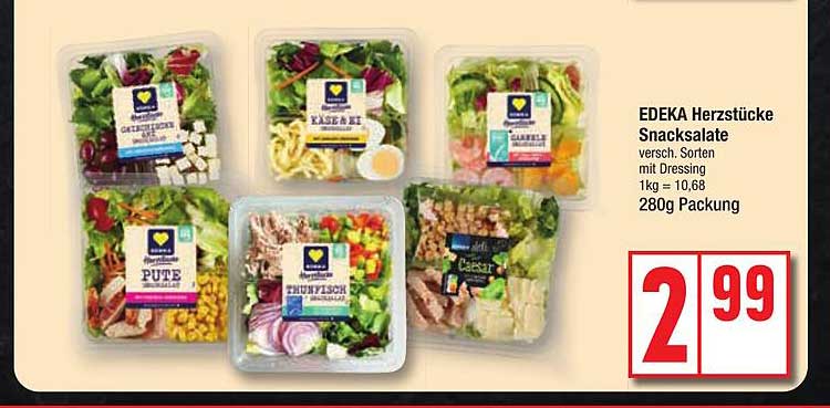 EDEKA Herzstücke Snacksalate