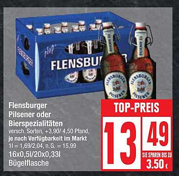 Flensburger Pilsener oder Bierspezialitäten