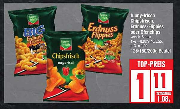 funny-frisch Chipsfrisch, Erdnuss-Flippies oder Ofenchips