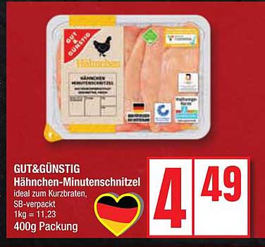 GUT&GÜNSTIG Hähnchen-Minutensteak