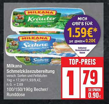 Milkana Schmelzkäsezubereitung