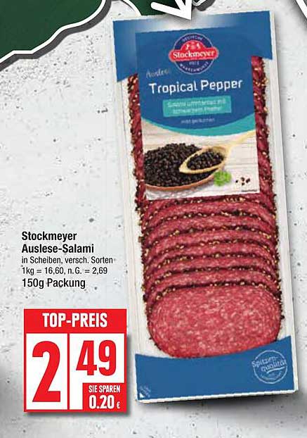 Stockmeyer Auslese-Salami Tropical Pepper