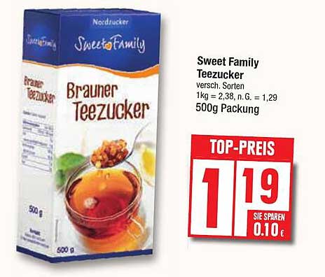 Sweet Family Brauner Teezucker