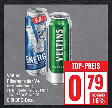 Veltins Pilsener oder V+