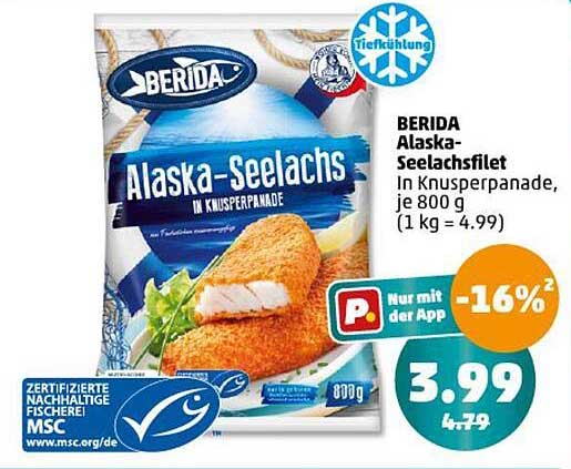 BERIDA Alaska-Seelachs-Seelachsfilet In Knusperpanade