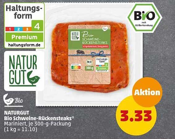 Bio Schweine-Rückensteaks*