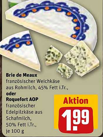 Brie de Meaux  
Roquefort AOP