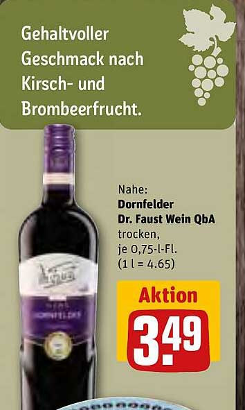 Dornfelder Dr. Faust Wein QbA