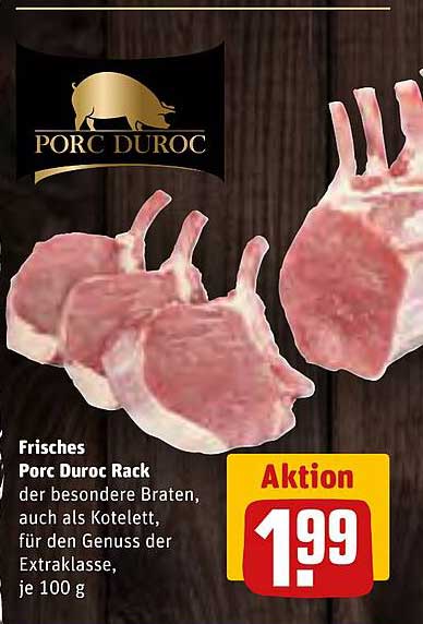 Frisches Porc Duroc Rack