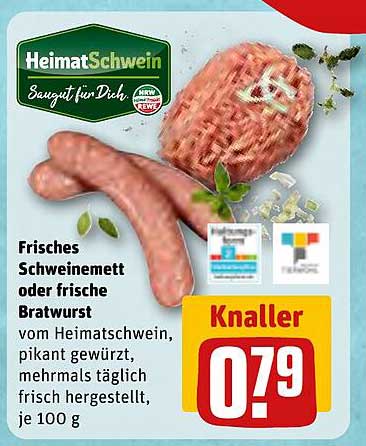 Frisches Schweinemett oder frische Bratwurst