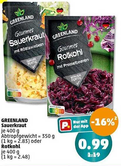 GREENLAND Sauerkraut  
GREENLAND Rotkohl