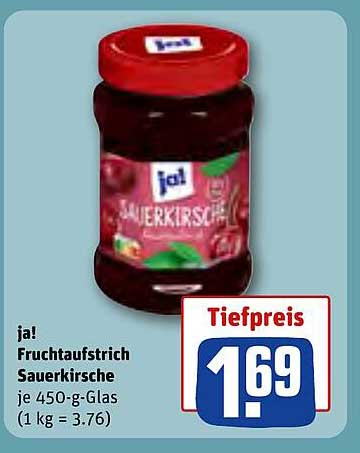 ja! Fruchtaufstrich Sauerkirsche