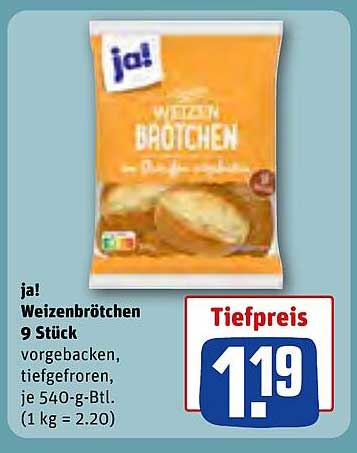 ja! Weizenbrötchen 9 Stück