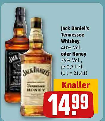 Jack Daniel's Tennessee Whiskey oder Honey