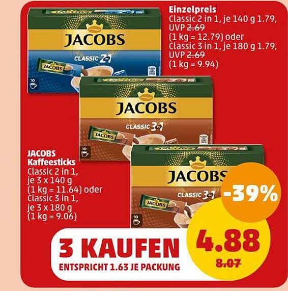 JACOBS Kaffeesticks