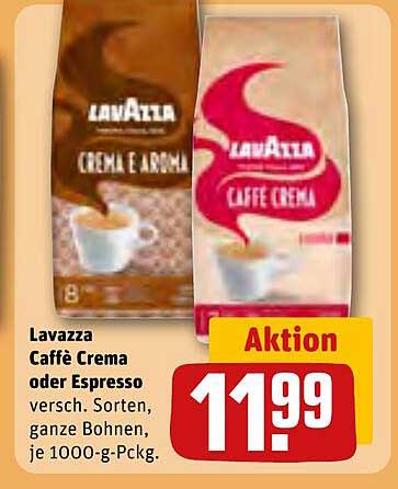 Lavazza Caffè Crema oder Espresso